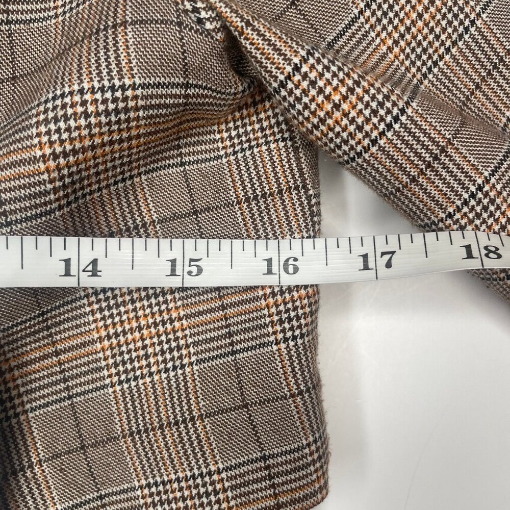 cupcakes and cashmere Plaid Drape Front Trench Coat XS - Picture 14 of 16